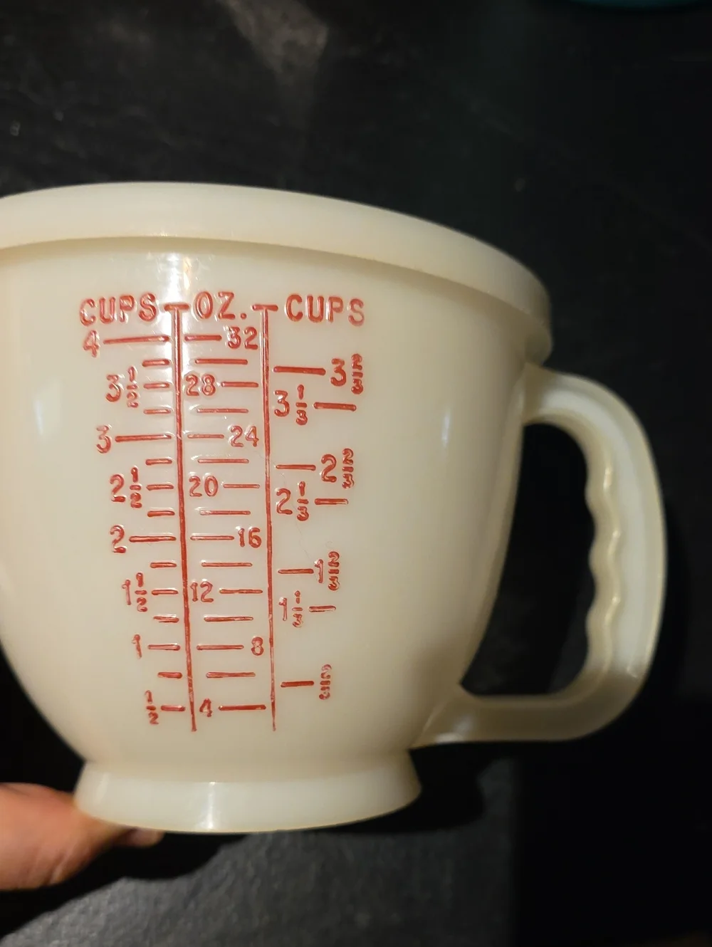 Plastic Measuring Cup with Blue Markings